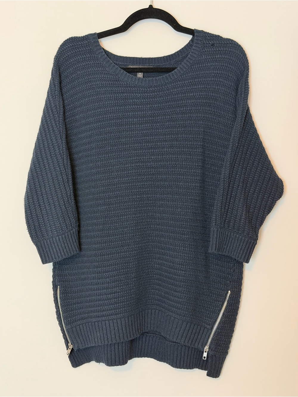 Banana Republic Women’s Medium Navy Wool Blend Oversized Side Zip Sweater